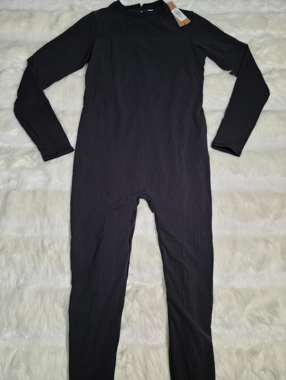 SKIMS Maternity Fits Everybody Long Sleeve Catsuit Black Onyx Women Medium NEW